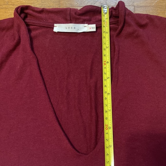 *last chance!!* LUSH | Women’s maroon deep v-neck sleeveless tank top bodysuit - Picture 7 of 15